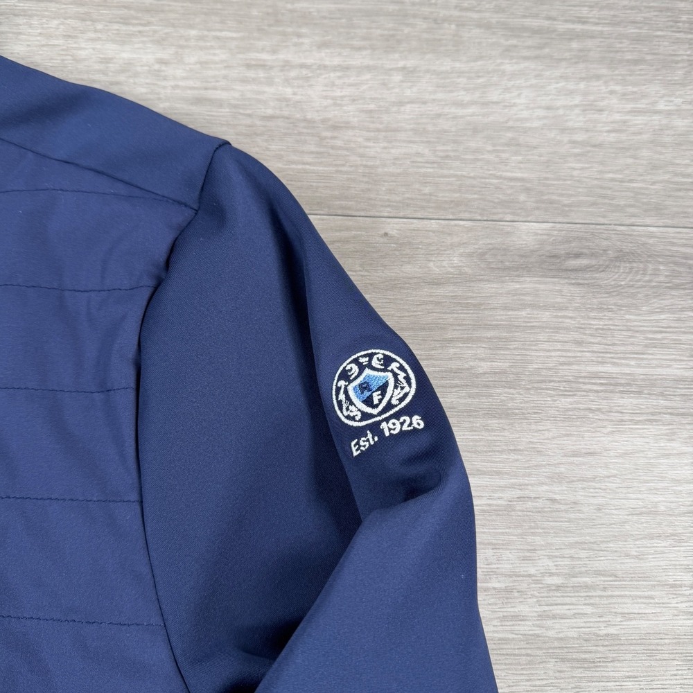 Peter Millar Weld Elite Hybrid 1/2 Zip Pullover Blue Mens XL Golf Performance - Picture 8 of 10